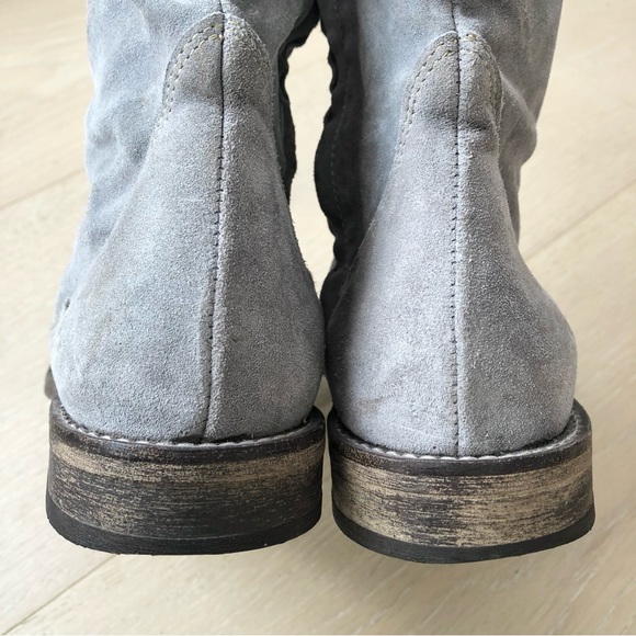 ⭐️Walk in The Park⭐️The Netherlands Tall Grey Suede Boots Women's 7 Leather Boot - Picture 10 of 11
